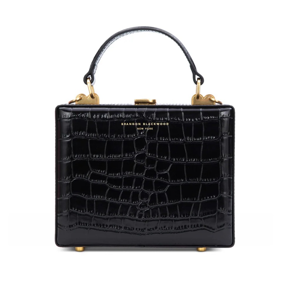 Brandon Blackwood Kendrick Trunk Croc Embossed Leather